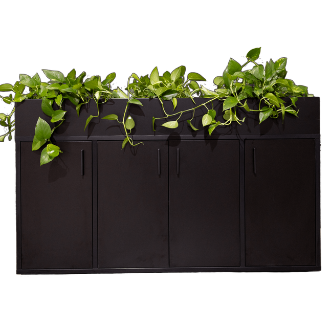 Kast Xavi Groot Zwart met plantenbak